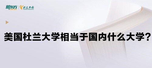 美国杜兰大学相当于国内什么大学？