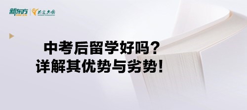 【新疆留学】中考后留学好吗？详解其优势与劣势！