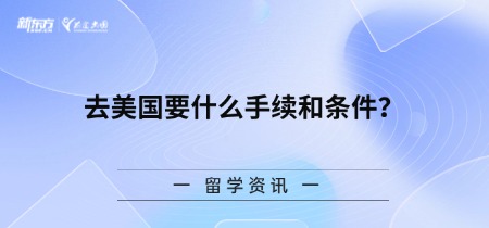 去美国要什么手续和条件？