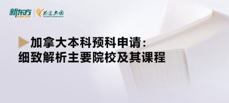 加拿大本科预科申请：细致解析主要院校及其课程