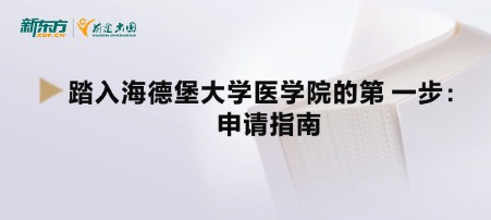 踏入海德堡大学医学院的第 一步：申请指南