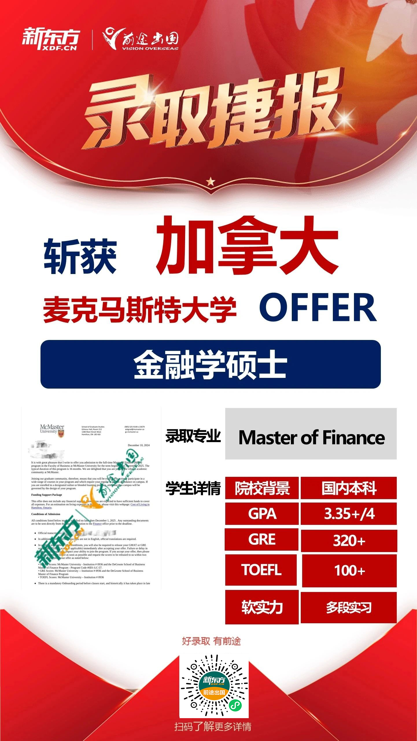 【捷报】加拿大院校offer突破800！更有多枚50w带奖录取！