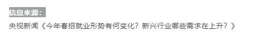 【就业】春招进行中：有哪些新兴行业脱颖而出？
