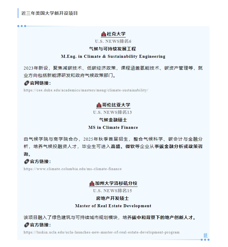 【美国】教育部公布29种新专业!美国可持续发展领域新项目