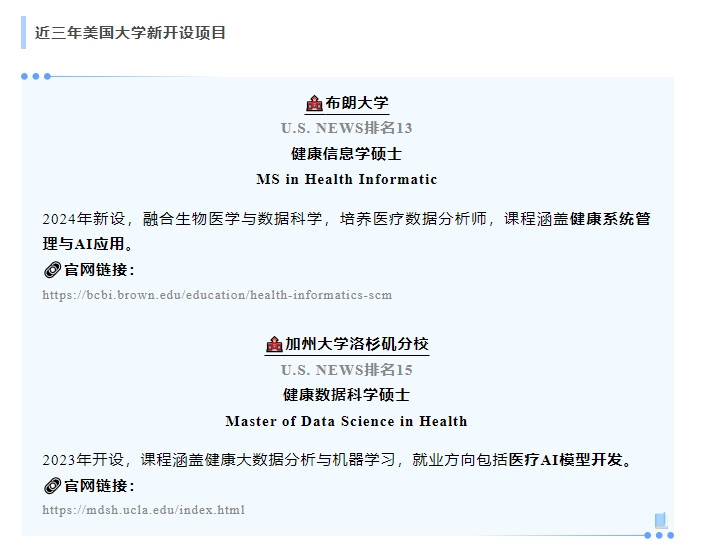 【美国】教育部公布29种新专业！美国健康管理领域新项目