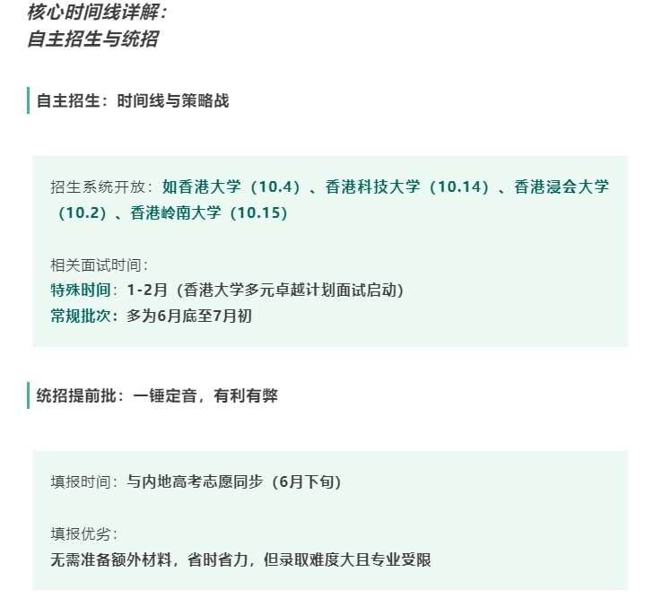 【亚洲】香港：高考留学时间线规划