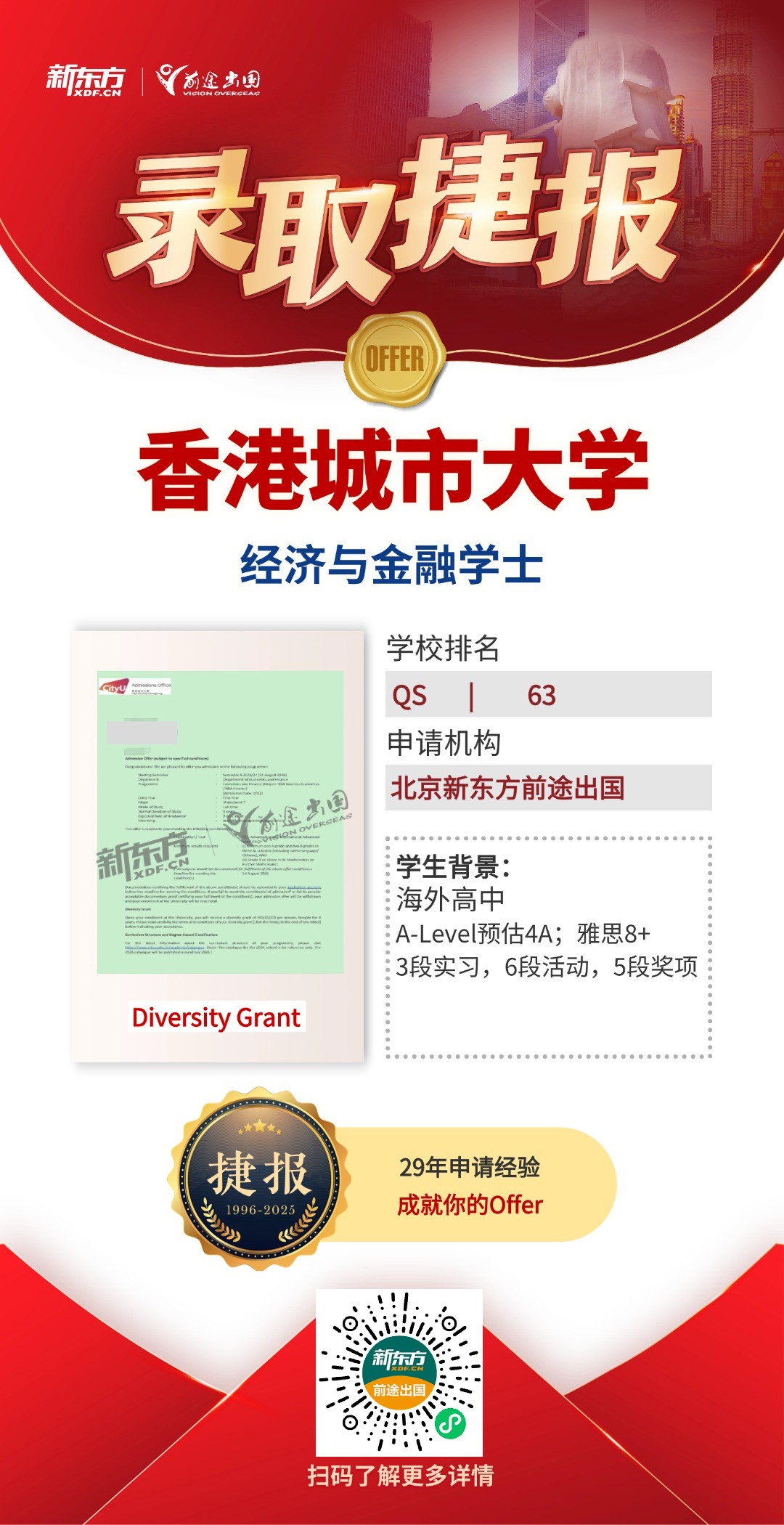 QS百强港校共获20枚！更有港科大超10w港币带奖录取！