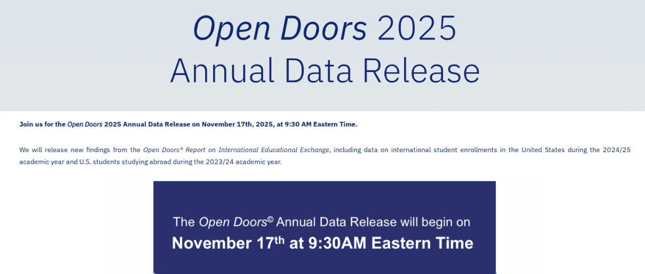 2025美国门户开放报告发布！给中国学生释放的3大利好信号！