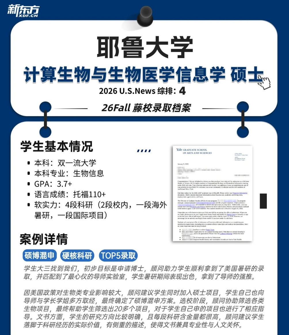 千枚美研录取来袭｜多组藤校真实申请案例复盘参考