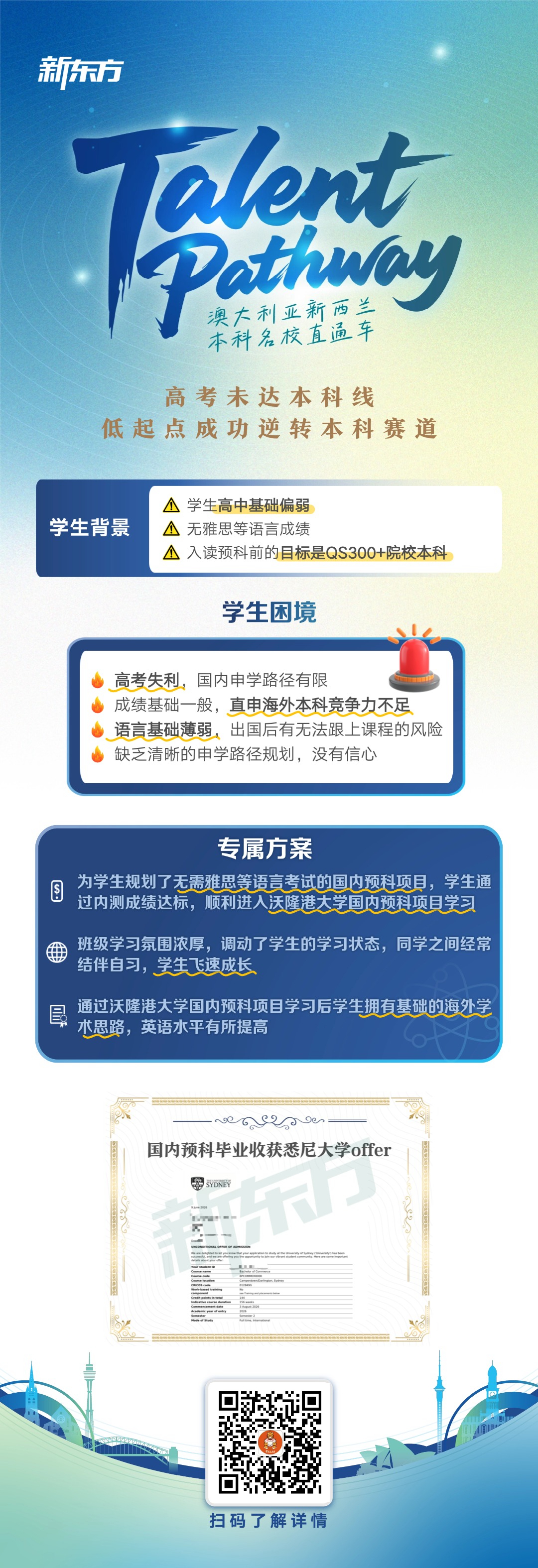 出国留学｜低分学子本科新选择，澳新 Talent Pathway 本科直通项目解析