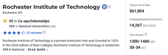 2026USNews发布全美实习机会多的大学榜单！