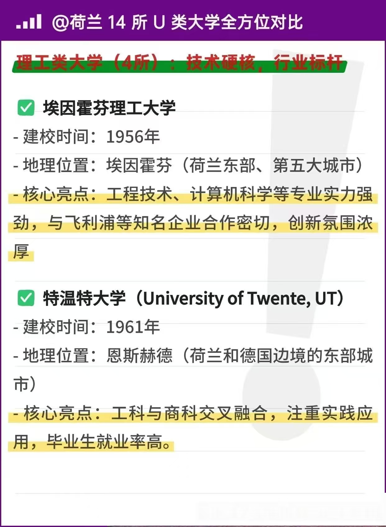 荷兰 U 类大学择校不懵圈！商科 / 理工冲哪所？3 招帮你稳拿梦校 offer