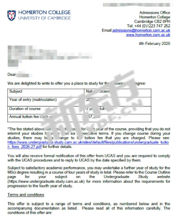 剑桥大学本科录取来袭！金奖学霸成功圆梦！